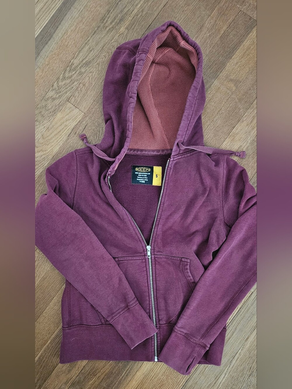 Womens KEEN Zip Up Heavyweight Hooded Sweatshirt